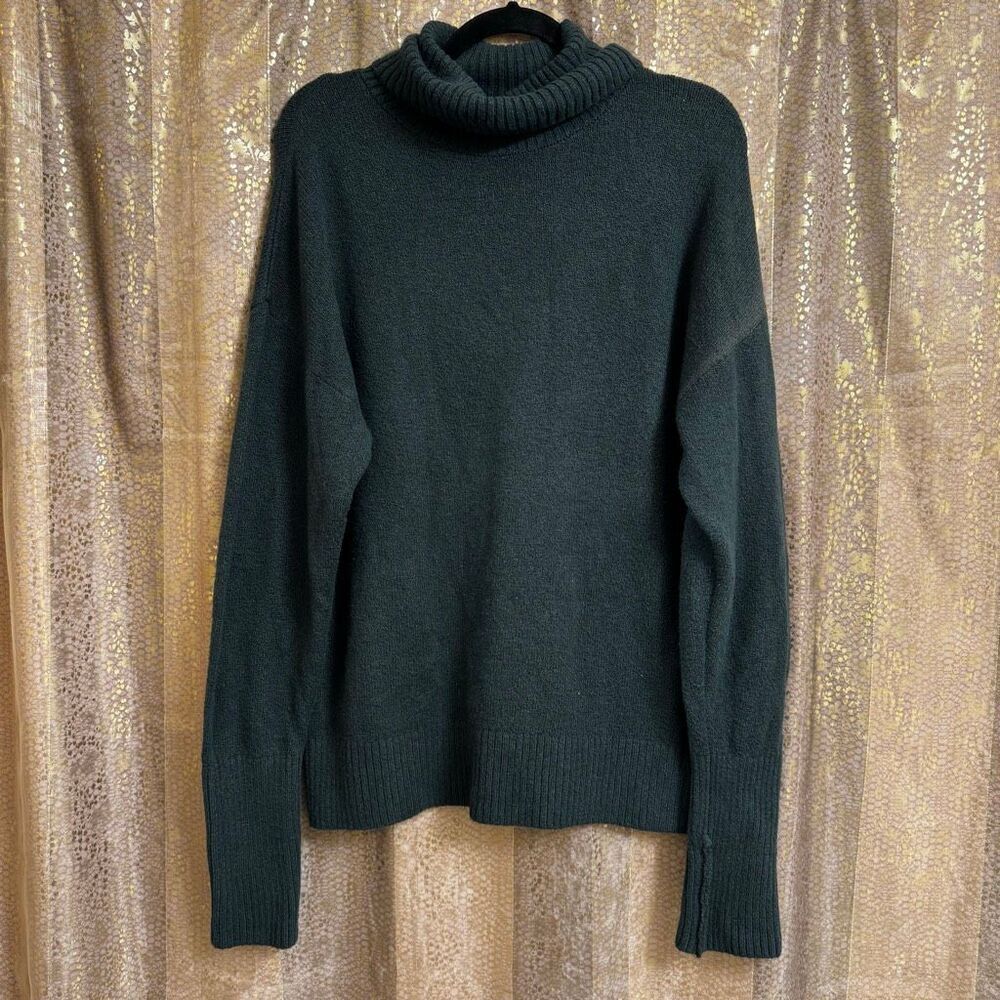 Old Navy Forest Green Oversized Stretchy Turtleneck Soft Sweater M